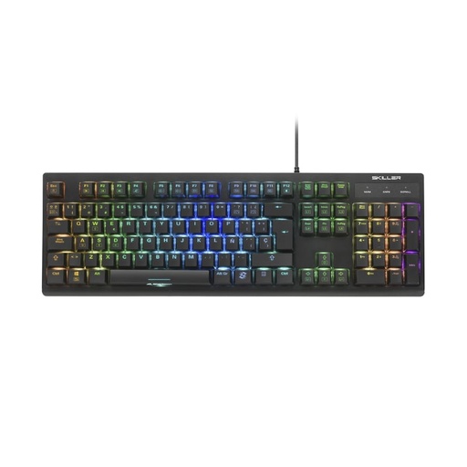 [4044951030866] Teclado Gaming Mecánico Alámbrico Sharkoon SKILLER SGK3 RGB Negro-Rojo Español