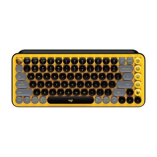 [920-010713] Teclado Mecánico Inalámbrico Logitech POP Blast Negro-Amarillo Español