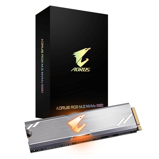 [GP-ASM2NE2256GTTDR] Unidad SSD M.2 2280 256GB Gigabyte Aorus PCIe NVMe RGB 3100 MBps