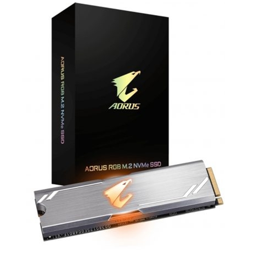 [GP-ASM2NE2512GTTDR] Unidad SSD M.2 2280 512GB Gigabyte Aorus PCIe NVMe RGB 3480MBps