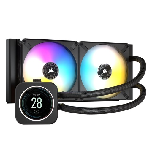 [CW-9060061-WW] Enfriador Líquido 240mm Corsair iCue H100i Elite LCD RGB Compatible con 12va, 11va,10ma Gen