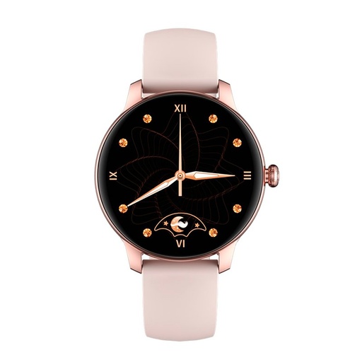 [F6Gold/Pink] SmartWatch Molvu F6 Gold/Rosado