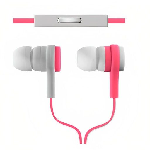 [ARG-HS-0595K] Audífonos Argom 3.5mm In-ear Ultimate Sound Effects con Micrófono Rosado
