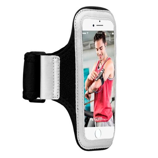 [ARG-AC-0445] Brazalete Deportivo Universal Argom para Celular con Pantalla Sensible Negro