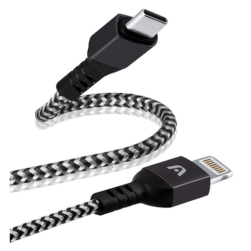 [ARG-CB-0024BK] Cable USB-C a Lightning Argom ARG-CB-0024BK 1.8 Metros Trenzado Negro
