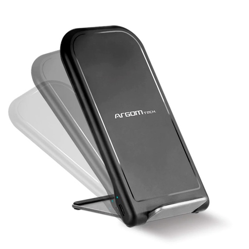[ARG-AC-0140BK] Cargador Inalámbrico Argom QI Fast Charge Plegable 10W Negro