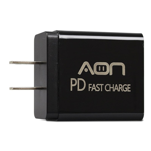 [810098150064] Cargador de Pared AON AO-CR-1002 Puertos USB + USB-C 20W Negro