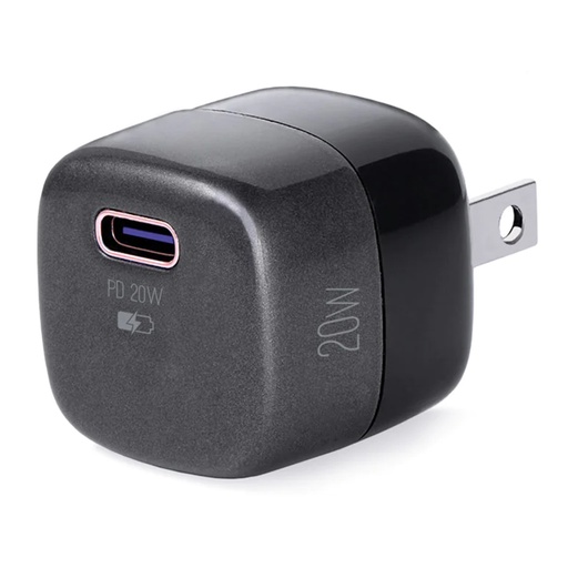[ARG-AC-0120BK] Cargador de Pared Argom Volta P2 Fast Charge Nano Pro PD USB-C 20W Negro