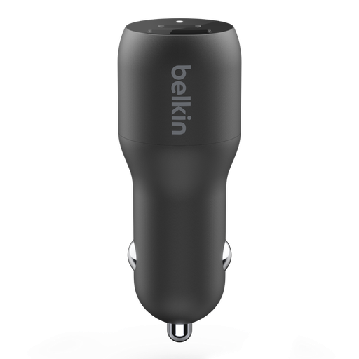 [CCB004BTBK] Cargador para Carro Belkin BoostCharge USB/USB-C 37W​​ Negro