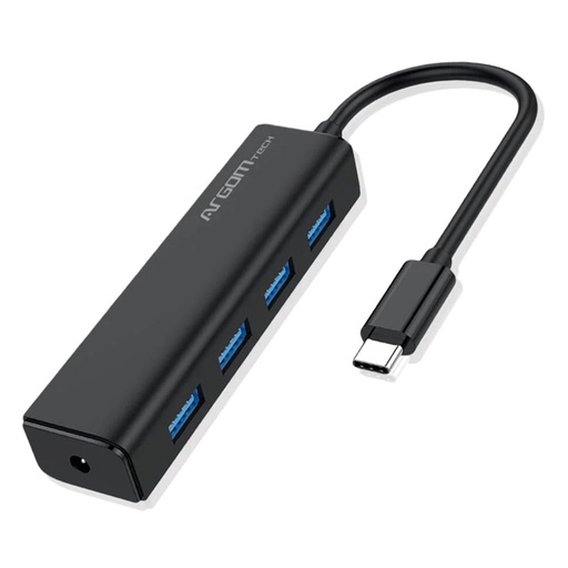 [ARG-UB-0090] Hub Argom Axess de 4 Puertos USB-C a USB 3.0 Negro
