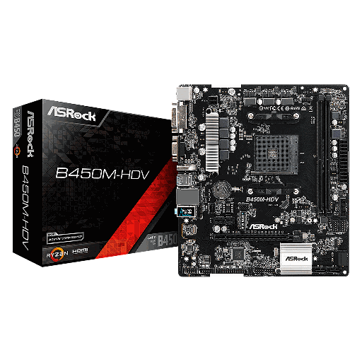 [B450M-HDV] Motherboard ASRock B450M-HDV Socket AM4 2xDDR4 Micro-ATX