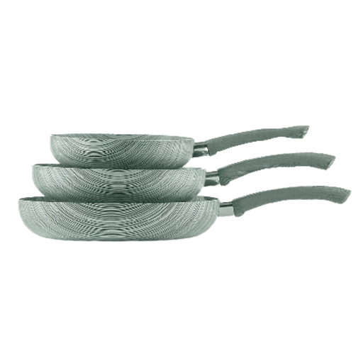 [PI003SSCG] Juego de Sartenes Picca 3 Piezas Ragazza Cerámicos Antiadherentes Gris