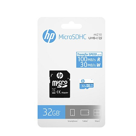 [HFUD032-1U1BA] Memoria Micro SDHC HP 32GB MI210 Clase 10 100MB/S