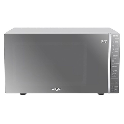 [WM2811D] Microondas Whirlpool WM2811D con grill 1.1 (ft3) Acabado de Espejo Plateado
