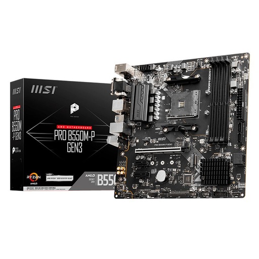 [PRO B550M-P GEN3] Motherboard MSI PRO B550M-P GEN3 Socket AM4 AMD Ryzen™ 5000 & 4000 & 3000 Series 4xDDR4 Micro-ATX
