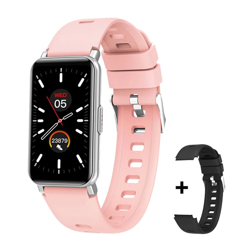 [ARG-WT-6020SL] SmartWatch Argom SKEIWATCH B20 Plateado Rosado Doble Cinta