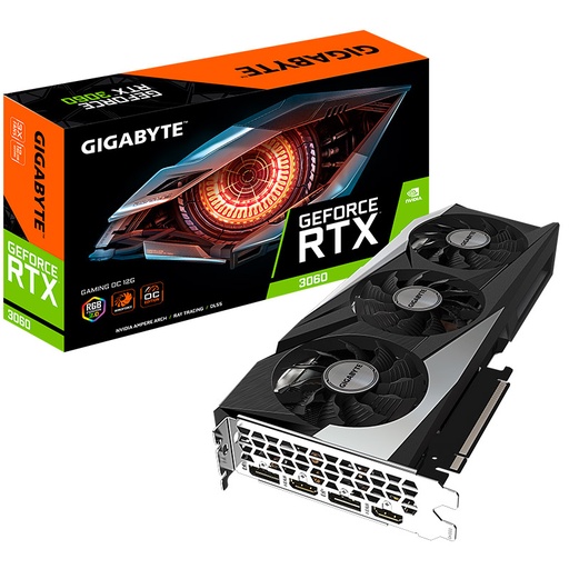 [GV-N3060GAMING OC-12GD] Tarjeta de Video 12GB GDDR6 Gigabyte GeForce RTX 3060 OC HDMI DP PCIe 4.0