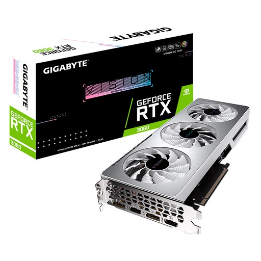 [GV-N3060VISION OC-12GD] Tarjeta de Video 12GB GDDR6 Gigabyte GeForce RTX 3060 VISION OC HDMI DP PCIe 4.0
