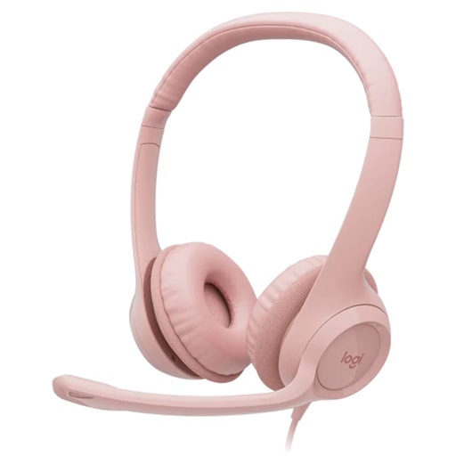 [981-001280] Audifonos Tipo Headset Logitech H390 USB con Micrófono Rosado
