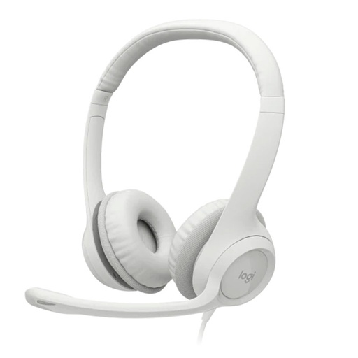 [981-001285] Audifonos tipo Headset Logitech H390 USB con Micrófono Blanco