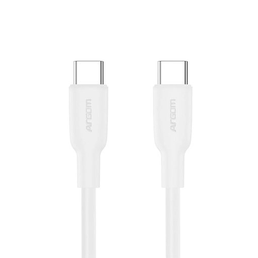 [ARG-CB-0070WT] Cable USB-C a USB-C Argom Duraflex 1.8 Metros Blanco