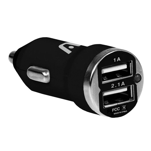 [ARG-AC-0102BK] Cargador Argom para Carro Dual USB 2.1 Negro