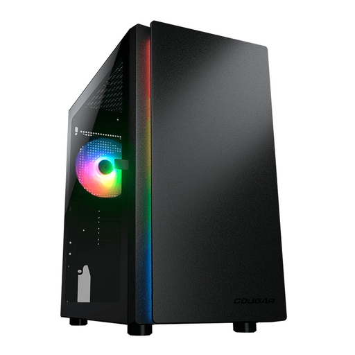 [385PC40.0001] Case Gaming Cougar Purity RGB Vidrio Templado Mini Torre Micro Negro ATX (Sin Fuente)