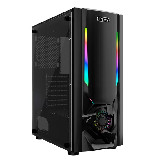 [J4 Negro] Case Gaming Pilas Tikal J4 Media Torre Vidrio Templado ATX Negro (Sin Fuente)