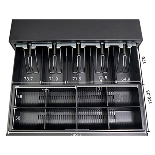 [AGI-CD5080] Cash Drawer Agiler CD5080 para Billetes y Monedas Negro