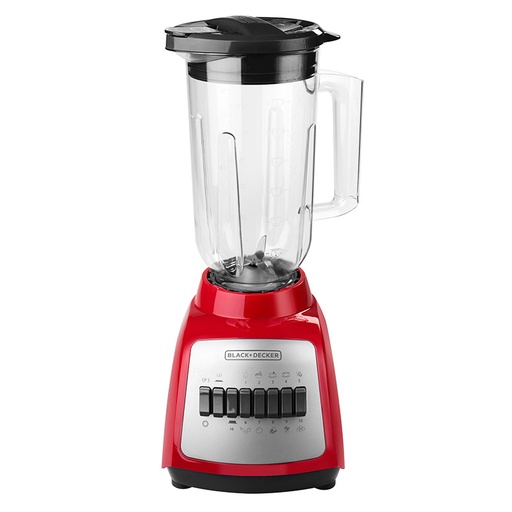 [BLBD210PR] Licuadora Black+Decker DuraPro 10 Velocidades Jarra de Plástico	1,5 Lt Rojo