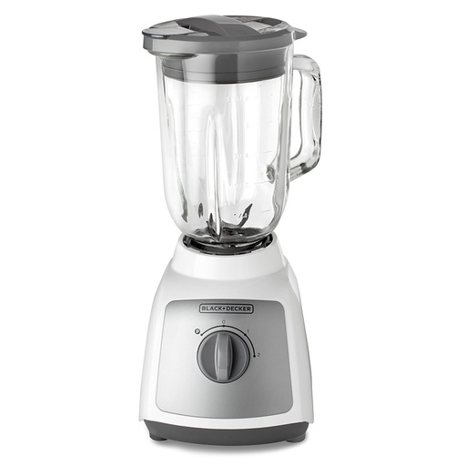 [BLBD202GW] Licuadora Black+Decker Durapro 2 velocidades con Jarra de Vidrio 1.25Lt Blanco