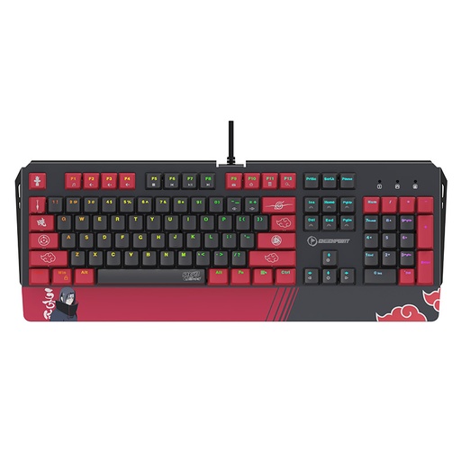 [NA-KB-1002] Teclado Gaming Mecánico Alámbrico Checkpoint Naruto KX-500 RGB Edición Akatsuki