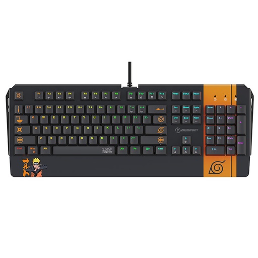 [NA-KB-1001] Teclado Gaming Mecánico Alámbrico Checkpoint Naruto KX-500 RGB Edición Leaf Ninja