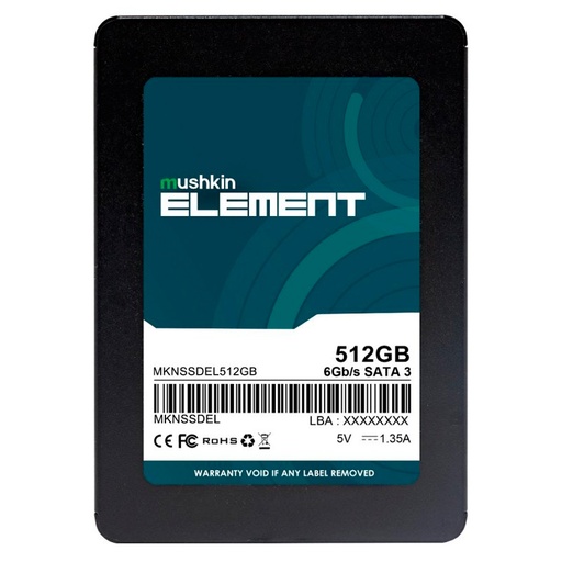 [MKNSSDEL512GB] Unidad SSD 2.5" 512GB Mushkin Element 500MBs