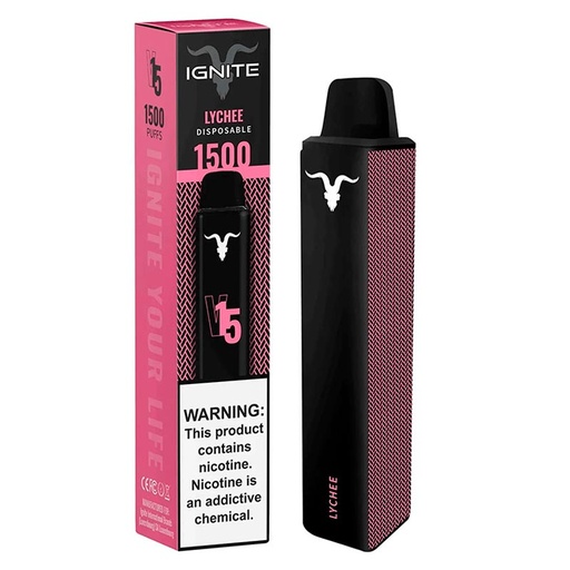 [810025996109] Vape Electronico Ignite V15 1500 Puffs Nic 5g Lychee