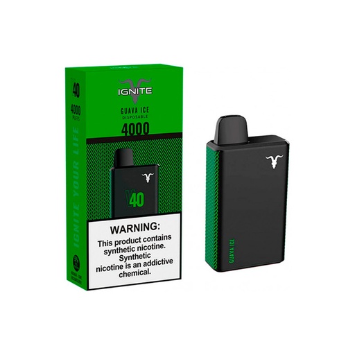 [810025997021] Vape Electronico Ignite V40 4000 Puffs Nic 5g Guava Ice