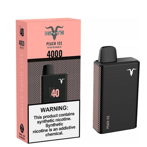 [810025997045] Vape Electronico Ignite V40 4000 Puffs Nic 5g Peach Ice