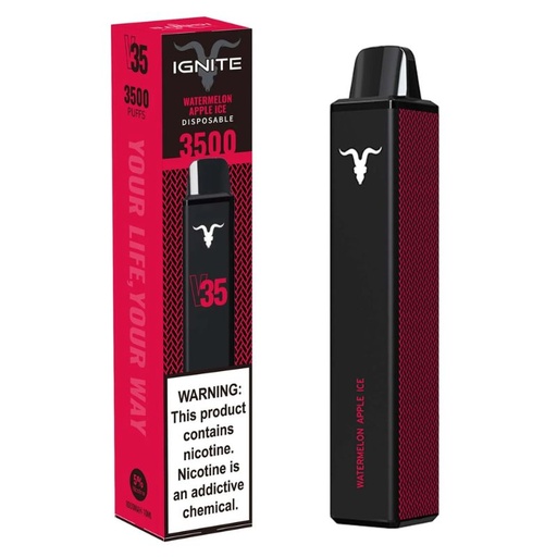 [810105508468] Vape Electrónico Ignite V35 3500 Puffs Nic 5g Watermelon Apple Ice