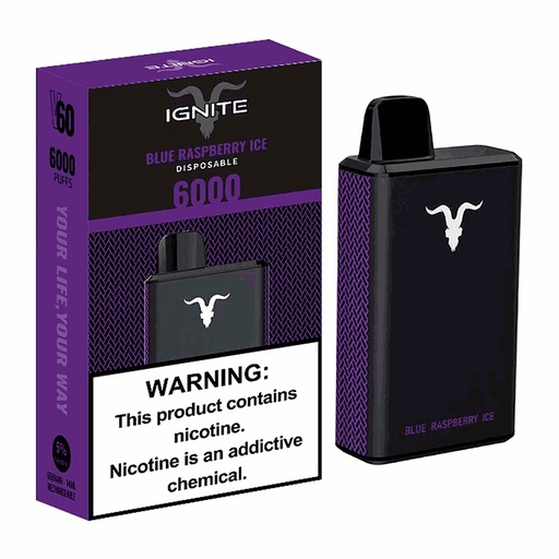 [810105507454] Vape Electrónico Ignite V60 6000 Puffs Nic 5g Blue Raspberry Ice
