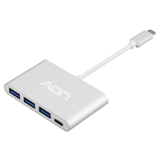 [AO-AD-1009] Adaptador USB-C a USB, USB-C AON AO-AD-1009 Macho-Hembra Plateado