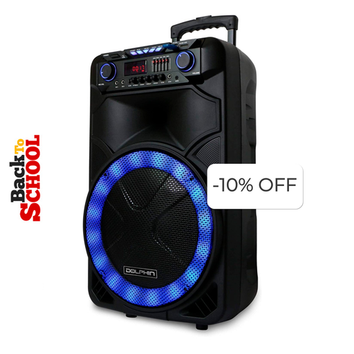 [SP-1500RBT] Bocina Dolphin SP-1500RBT Party Speaker 15" Bluetooth 3100W Negro