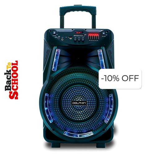 [SP-17RBT] Bocina Dolphin SP-17RBT Trolley 12" Bluetooth con Micrófono 80 RMS Negro