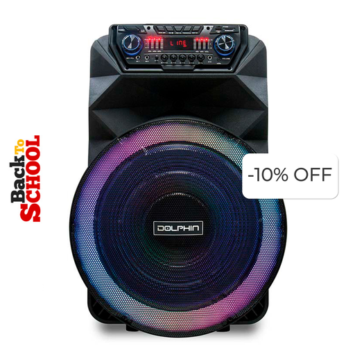 [SP-18RBT] Bocina Dolphin SP-18RBT Party Speaker 18" Bluetooth 4500W Negro