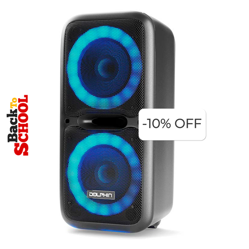[SP-2120RBT] Bocina Dolphin SP-2120RBT Party Speaker Dual 12” Bluetooth 3600W Negro