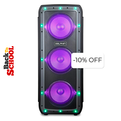 [SP-310RBT Black] Bocina Dolphin SP-310RBT Triple 10" Bluetooth 100W Negro