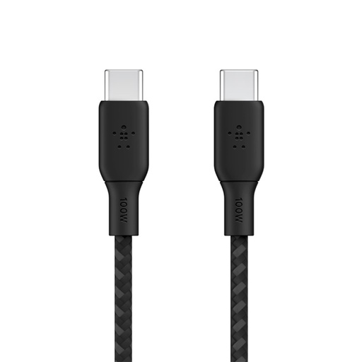 [CAB014BT2MBK] Cable USB-C a USB-C Belkin BoostCharge 2 Metros Trenzado Negro