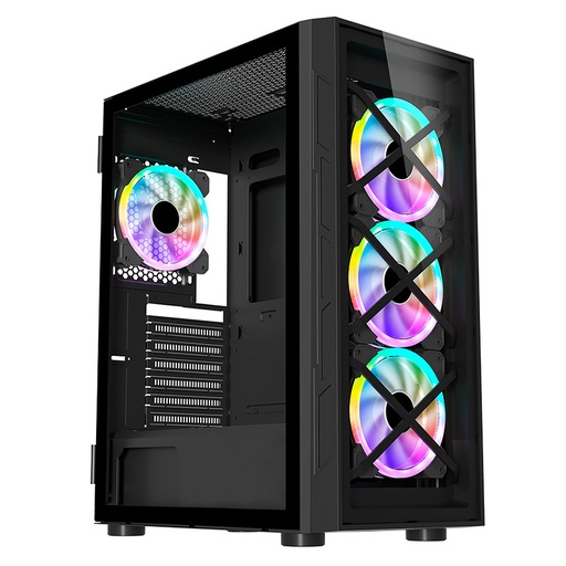 [CP-CA-1014] Case Gaming CheckPoint Chrono 700 Media Torre Vidrio Templado ATX Negro (Sin Fuente)