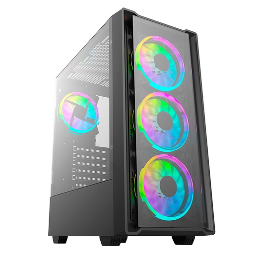 [CP-CA-1012] Case Gaming CheckPoint GForce-550 Media Torre Vidrio Templado ATX Negro (Sin Fuente)