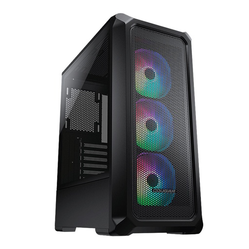 [385CC50.0001] Case Gaming Cougar Archon 2 Mesh RGB Media Torre Malla ATX Negro (Sin Fuente)