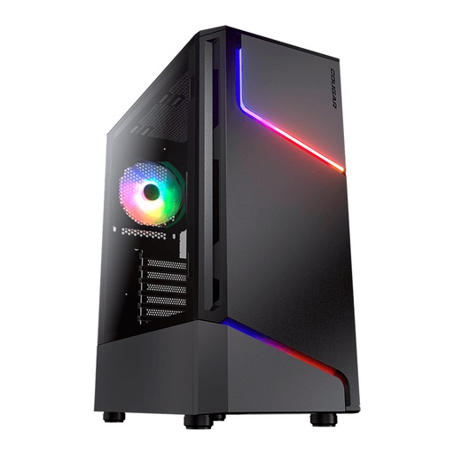 [385CC60.0001] Case Gaming Cougar MX360 RGB Media Torre Vidrio Templado ATX Negro (Sin Fuente)